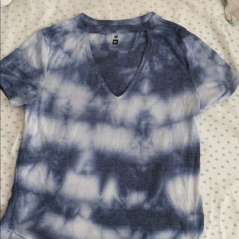 Blue and white tie-dye shirt from Me to We